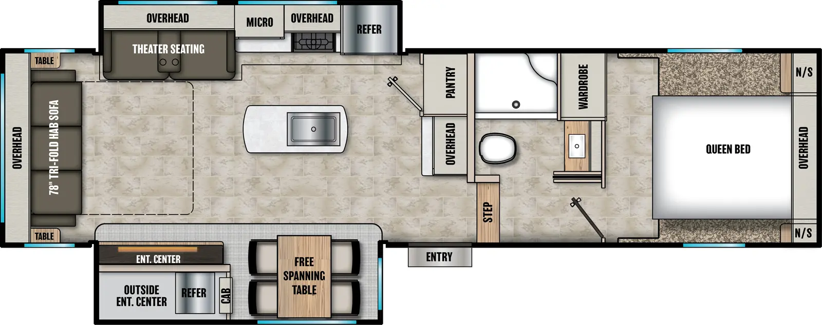 Chaparral Lite 284RL Floorplan